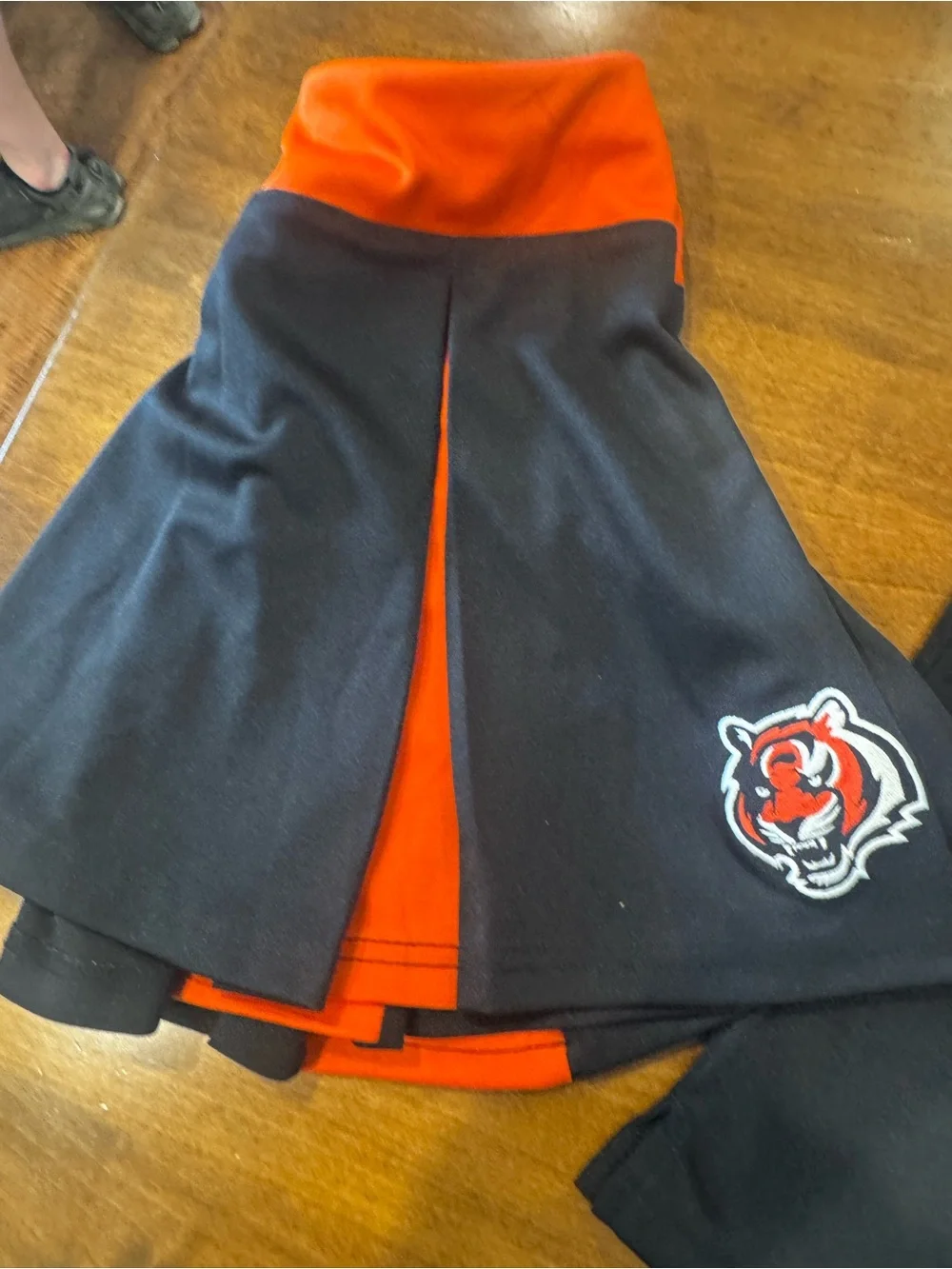 NFL Girls Black & Red Tiger Logo Cheer Tank Top and Skirt Set